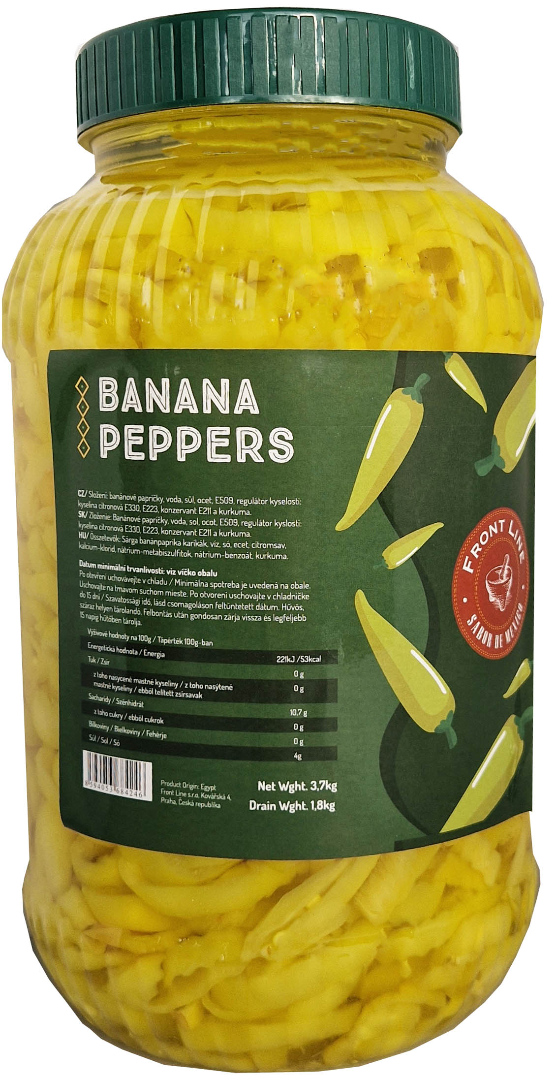 Yellow Banana pepper 3,7l - expirace 29.9.2025